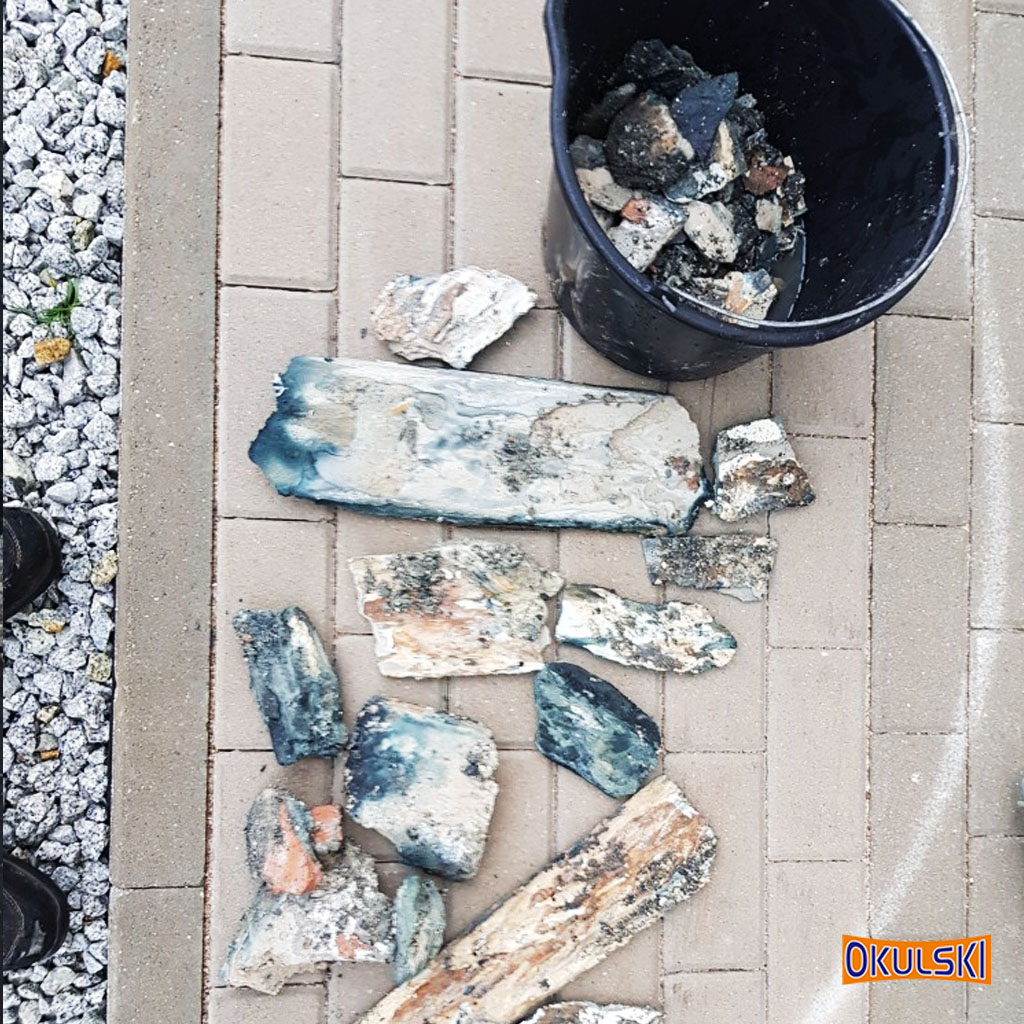 Gruz usunięty z systemu kanalizacji, metoda WUKO Okulski Nowy Tomyśl, gmina Pniewy powiat Szamotulski, wielkopolska