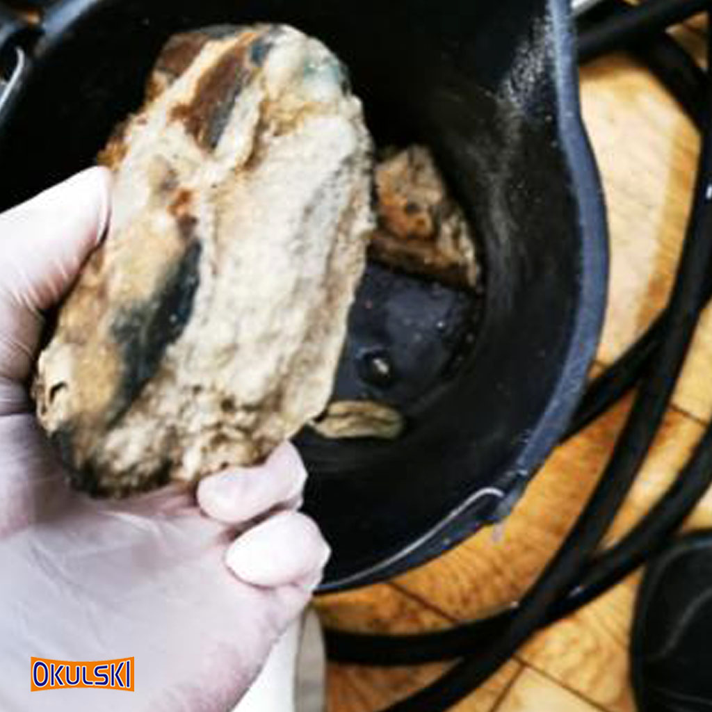 Gruz usunięty z systemu kanalizacji, metoda WUKO Okulski Grzebienisko, w Suchym Lesie pod Poznaniem, Wielkopolska